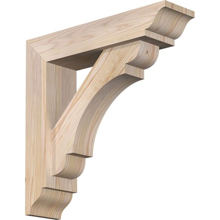 Olympic Traditional Smooth Bracket W/ Offset Brace, Douglas Fir, 5 1/2W X 22D X 22H